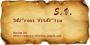 Sárosi Vitália névjegykártya